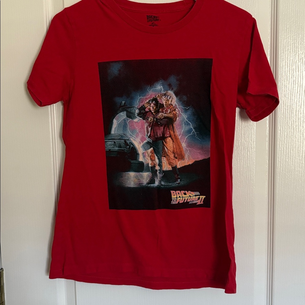 Universal Studios Red Back to the Future II Graphic T-Shirt